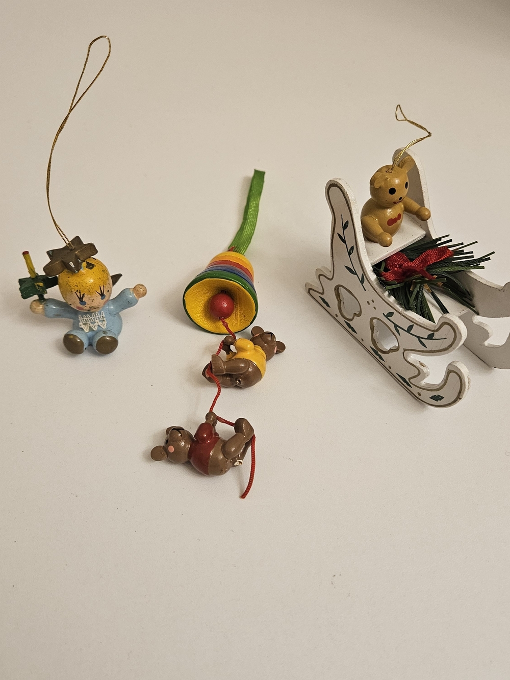 Mixed Lot Of Vintage Wooden Ornaments